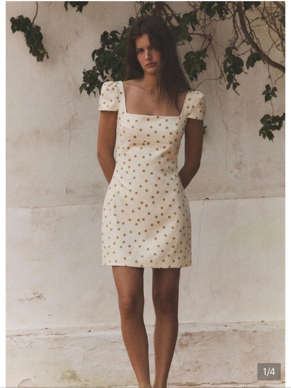 ZARA NWT Polka Dot Tie Back Dress